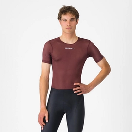 Ondershirt Castelli Men Pro Mesh 2.0 Short Sleeve Deep Bordeaux