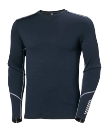 Ondershirt Helly Hansen Men Lifa Merino Midweight Crew Navy Blue Fitted