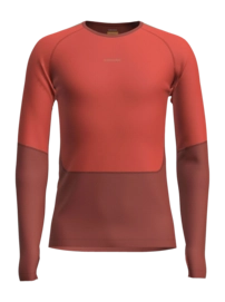 Ondershirt Icebreaker Men Merino 200 Oasis+ LS Crewe Agate/Fervid