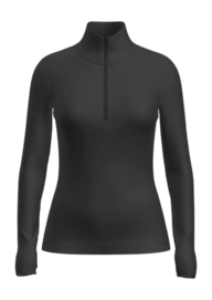 Ondershirt Icebreaker Women 175 Everyday LS Half Zip Black