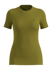 Ondershirt Odlo Women Merino 160 Guacamole Fitted