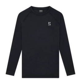 Ondershirt Poederbaas Women Merino Baselayer Shirt Black Stretch fit