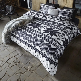 Beddinghouse Ontario Black Dekbedovertrek Flanel
