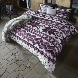Beddinghouse Ontario Dark Red Dekbedovertrek Flanel