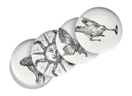 Ontbijtbord Serax Unity White 12 cm (Set van 4)