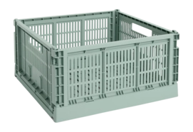 Opbergbox HAY Colour Crate Large Square Sage Green