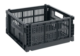 Opbergbox HAY Colour Crate Medium Square Charcoal