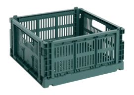 Opbergbox HAY Colour Crate Medium Square Dark Green