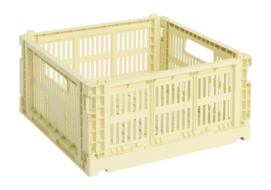 Opbergbox HAY Colour Crate Medium Square Light Yellow