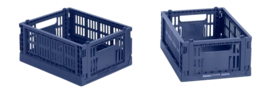 Opbergbox HAY Colour Crate Mini Dark Blue (Set van 2)