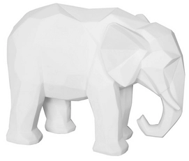 Statue Eléphant Origami PT Living Polyresin Matt White