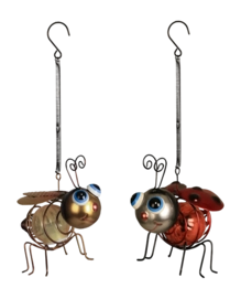 Gartenlampe Luxform Solar Metal Insect Hang Bee & Lady Bug Multicolor (Set von 2)