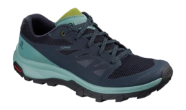 Walking Shoes Salomon Women Outline GTX Trellis Navy Blazer Guacamole