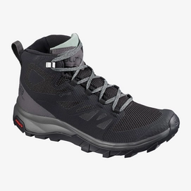 Walking Boots Salomon Women Outline Mid GTX Black Magnet Mineral Grey