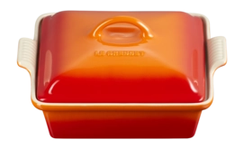 Ovenschaal Le Creuset Heritage Vierkant met Deksel Oranjerood 23 cm