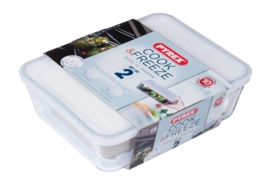Ovenschaal Pyrex Cook & Freeze Rechthoek met Deksel 1,5 / 2,6 L (2-Delig)