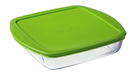 Plat à Four Pyrex Cook & Store Carré Transparent 1,6 L