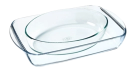 Pirofile Pyrex Must Have Kits, Set da 2 Teglie Forno, Ovale 2,2 L + Rettangolare 3,7 L