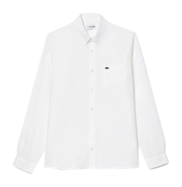 Overhemd Lacoste Men CH5692 Premium Linnen White-Maat 42
