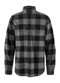 Overhemd Fjällräven Men Övik Heavy Flannel Shirt Black Grey
