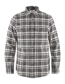 Overhemd Fjallraven Men Övik Heavy Flannel Shirt Dark Grey