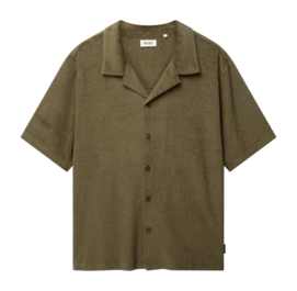 Overhemd Shiwi Men TED Jacquard Leaves Shirt Green Tropic Leaves