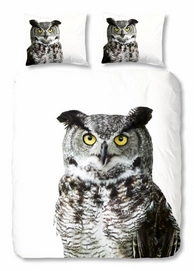 Dekbedovertrek Good Morning Owl Wit Katoen
