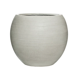 Bloempot Pottery Pots Ridged Abby L Light Grey Horizontally Ridged 51,5 x 44,5 cm