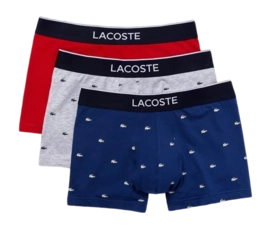 Boxershorts Lacoste Casual Blau / Grau / Rot Herren (3er Set)