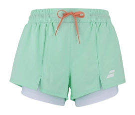 Padelbroek Babolat Women Short Perf Beach Glass Aansluitende fit