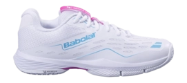 Padelschoen Babolat Women Sensa Rise White/Rhodamine Red
