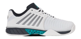 Padelschoen K Swiss Men Express Light 3 Padel White/Carbon/Baltic Kunstgras