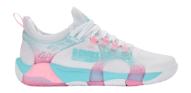 Padelschoen K-Swiss Women K-Frame Padel White/Soft Neon Blue/Neon Bubble Gum