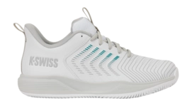 Padelschoen K Swiss Women Ultrashot Light Clay White/Dawn Blue/Baltic Kunstgras