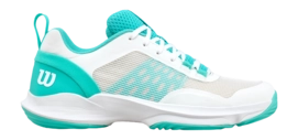 Padelschoen Wilson Women Hurakn Pro V2 White / White / Turquoise