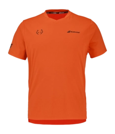 Padelshirt Babolat Men Crew Neck Tee Juan Lebron Red Orange Regular Fit