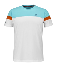 Padelshirt Babolat Men Perf Crew Neck Tee White Regular Fit