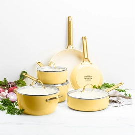 Pan Set GreenPan Padova Sunshine Yellow Pan Set With Ceramic Non