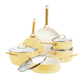 Pan Set GreenPan Padova Sunshine Yellow Pan Set With Ceramic Non