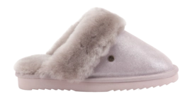 Pantoffel Warmbat Women Collie Print Metalic Silver