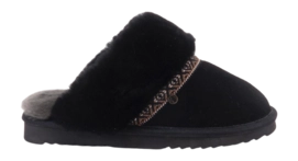 Pantoffeln Warmbat Flurry Suede Tape Damen Black