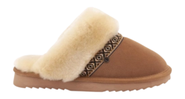 Pantoffel Warmbat Women Flurry Suede Tape Cognac