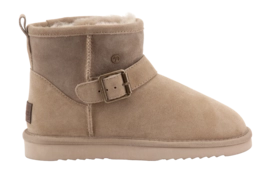 Boots Warmbat Women Wallaby Suede Double Faced Buckle Stone