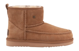 Boots Warmbat Women Wallaby Suede Stitch Cognac