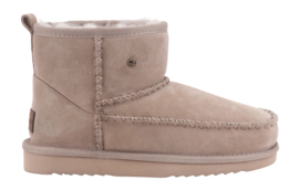 Boots Warmbat Women Wallaby Suede Stitch Taupe