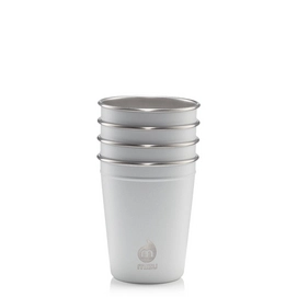 Reisebecher Mizu Party Cup White 300ml (4-Teilig)