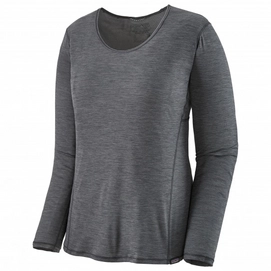 T Shirt Patagonia Femme LS Cap Cool Lightweight Shirt Smolder Blue Light Smolder Blue X Dye
