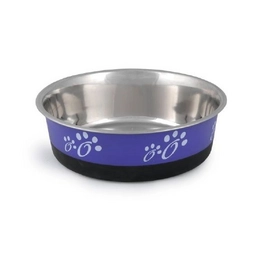Voerbak Beeztees Hond Paws RVS Paars