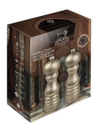 Peper- en Zoutmolen Peugeot Golden Paris 18 cm incl. Gratis Siliconen Trechter
