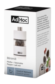Peper- / Zoutmolen AdHoc Minimill White 6,2 cm